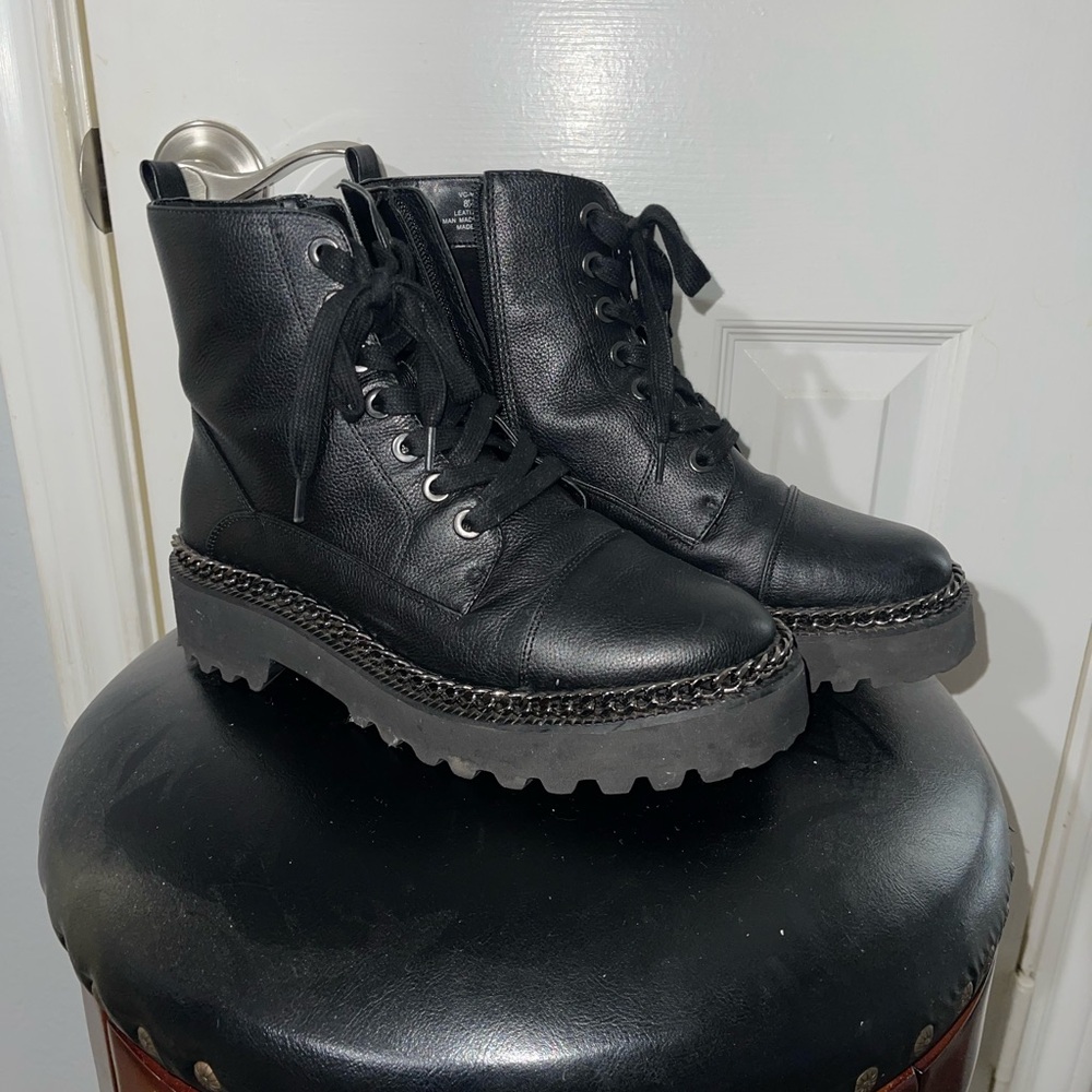 Vince Black Leather Boots